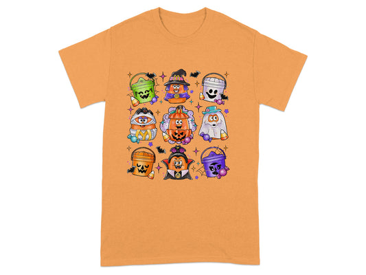 Kawaii Jack O Lantern Halloween Faces T-Shirt product type