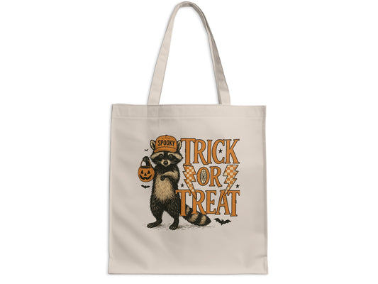 Spooky Trick Or Treat Raccoon Halloween Tote Bag product